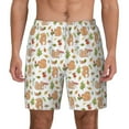 thumbnail image 3 of Uemuo Squirrel And Mushroom Pattern Mens Swim Trunks Quick Dry Board Shorts with Mesh Lining, Stretch Beach Shorts Quick Dry No-Chafing Board Shorts-X-Large, 3 of 9
