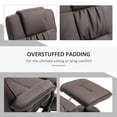 thumbnail image 5 of HOMCOM Massage Recliner Chair with Brown PU Leather and 10-Point Vibration, 5 of 9