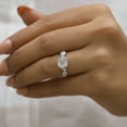 thumbnail image 2 of VINSON Sparkling Cushion Cut Moissanite Diamond Engagement Ring - Nature Inspired Wedding Gift Ring for Her, 2 of 8