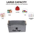 thumbnail image 5 of Caja de almacenamiento de juguetes para mascotas de fieltro, muy adecuada para guardar juguetes, accesorios y suministros para mascotas, gato, gris claro, 5 of 5