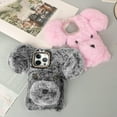 thumbnail image 5 of Compatible with iPhone 15 Pro Max Case Cute Cartoon Dog Plush Fluffy Case Girls 3D Kawaii Design Soft TPU Shockproof Cover Fuzzy Furry Winter Rabbit Hair Warm Case for Women Girls Girly Pink, 5 of 13