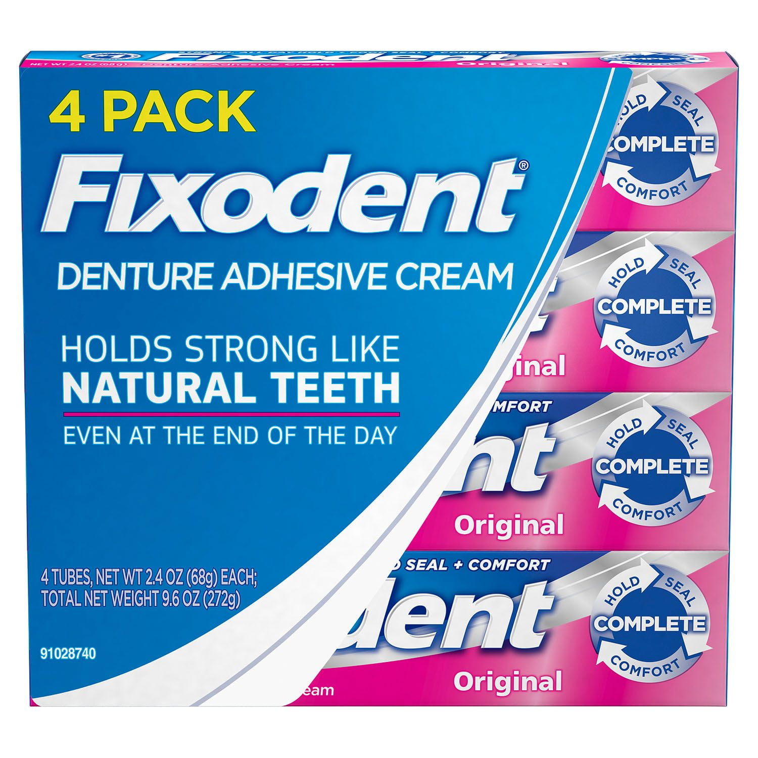 Fixodent Denture Adhesive Cream, Original (2.4 oz., 4 pk.) Walmart Canada