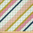 thumbnail image 2 of Ambesonne Stripes Fabric by the Yard Microfiber, Abstract Soft Brush Paint, 2 Yards, Blush Pink, 2 of 4