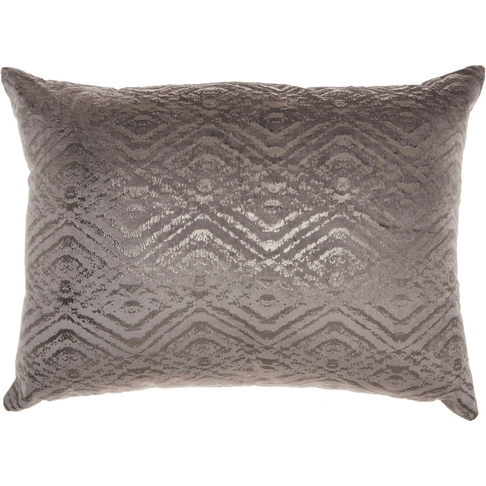 Nourison Luminecence Metallic Diamonds Dark Grey Throw Pillow Walmart