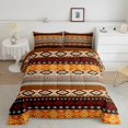 thumbnail image 2 of Feelyou Western Boho Aztec Queen Comforter Set for Teens, Orange Tribal Square Bedding Sets, Vintage Fashion Style Reversible Bedding Comforter Set, Breathable Home Decor, 3pcs, 2 of 8
