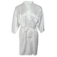 thumbnail image 2 of Bata de Boda Sunnimix Dama de Honor Traje de Satén de Seda Talla XL Blanco, 2 of 8