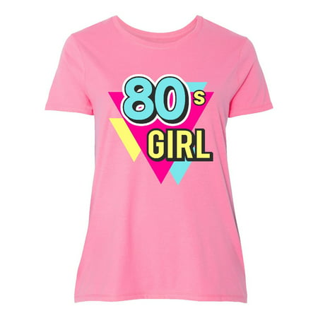 Inktastic - Vibrant Colors 80s Girl Women's Plus Size T-Shirt - Walmart.com