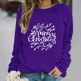 thumbnail image 6 of HOMBOM Ugly Merry Christmas Sweatshirts for Womens Crewneck Pullover Lightweight Gift Purple Ladies Tops Merry Christmas, 6 of 6