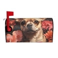 thumbnail image 2 of Fotbe Vintage Red Flower Chihuahua Mailbox Covers Post Letter Box Cover Garden Decor Standard Size-21x18 in, 2 of 9