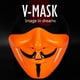 thumbnail image 4 of Accesorios de máscara de media cara V Halloween Half Marks Halloween Party Cosplay Props JShteea El nuevo, 4 of 9