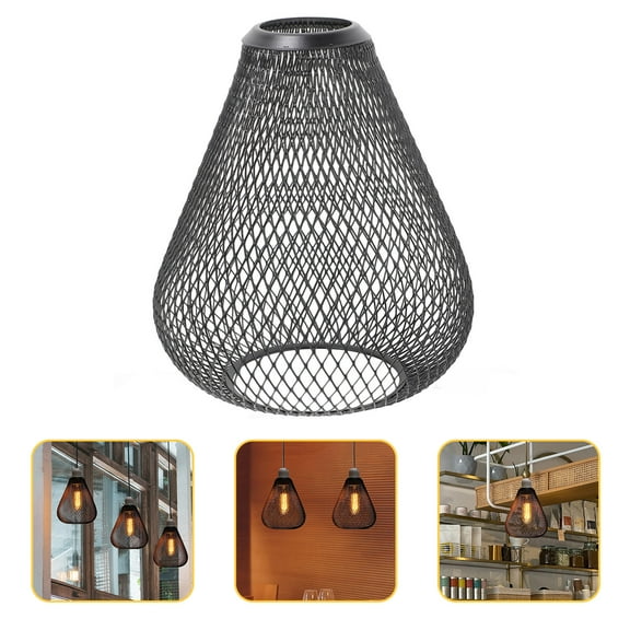 PAMINGONO Metal Light Shade Teardrop Design Iron Black For Light Fixture 1Pcs