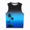 thumbnail image 4 of HCNTES Mens Sleeveless Tank Tops Workout Muscle Gym Ribbed Shirt Athletic Bodybuilding Moisture Wicking T Shirts(Dark Blue,M), 4 of 5
