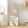 thumbnail image 2 of HOMCOM Miroir Pleine Longueur 64"x24 Pouces, Autoportant Ou Mural, or, 2 of 10