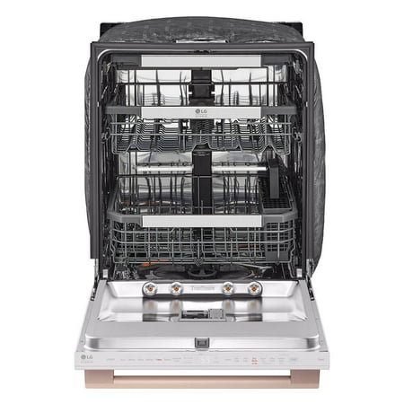 LG - STUDIO 24" Top Control Smart Built-In Stainless Steel Tub Dishwasher with 3rd Rack, QuadWash Pro, and 40dBA - Essence White