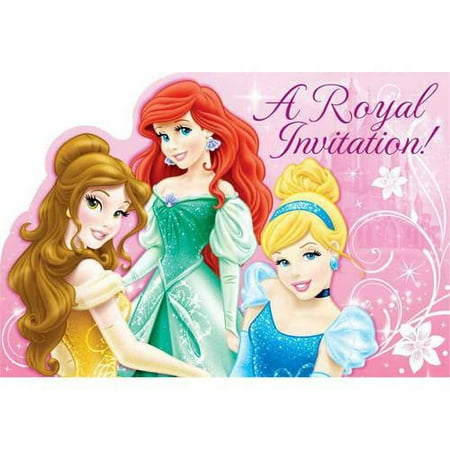 - Disney Princess Postcard Invitations (8 Pack) - Party Supplies