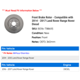 thumbnail image 2 of Front Brake Rotor - Compatible with 2014 - 2017 Land Rover Range Rover Diesel 2015 2016, 2 of 2