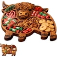 thumbnail image 6 of RjnShan Cute Cow Wooden Charcuterie Boards, Wooden Cow Food Platter – Cow Shaped Serving Board Tray for Cheese Food Display – Farmhouse Rustic Table Centerpiece for Home Kitchen Party, 6 of 14