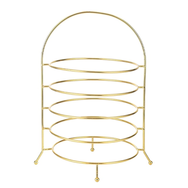 Decorative Dessert Display Cakes Stand Rack for Birthday Festival Anniversary 5 layer Gold
