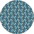 thumbnail image 1 of Ahgly Company Indoor Round Patterned Blue Jay Blue Area Rugs, 7' Round, 1 of 6