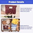thumbnail image 4 of Vocoste Corduroy Floral Makeup Bag Zipper Flower Cosmetic Pouch Aesthetic Women Cosmetic Bags Coin Purse Red, 4 of 6