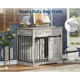thumbnail image 4 of Multi-Functional 37.8" Dog Crate Furniture with Sliding Barn Door and Storage Drawer, Wooden Indoor Kennel Table for All Size Dogs, 4 of 7