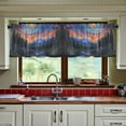 thumbnail image 3 of Yayeee Kitchen Curtains Tier Set of 2 Light Filtering 57"x24" Over Sink Window Panels, Mountains and Forests, 3 of 7