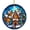 Christmas7, variant on Christmas Ceramic Ornament in Stained Glass Patterns, Santa Claus Christmas Ornaments, Vintage Santa Claus Ornament for Christmas Tree Decorations, Christmas Keepsake for Hanging...