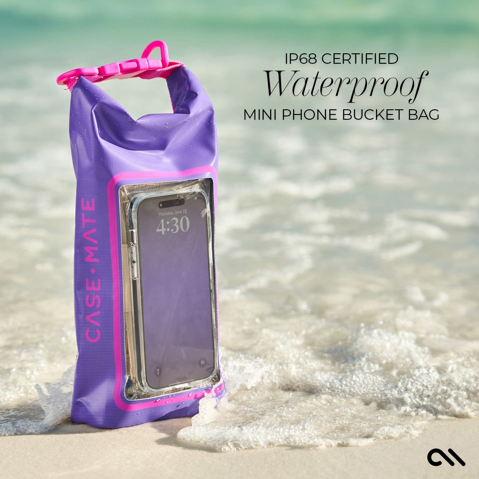 Case-Mate Waterproof 2L Dry Bag with Built-in Phone Pouch - Purple Paradise