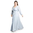 thumbnail image 2 of Vestido elegante de manga larga Roman Fashion /Tallas Extras, 2009 (Azul cielo) azul cielo 38, 2 of 6