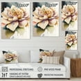 thumbnail image 4 of Designart Pink And Cream Watercolor Flower V Canvas Wall Art, 4 of 5