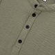 thumbnail image 3 of Camisa de Manga Corta Plisada con Botón de Cuello en V, Mezcla de Algodón de Poliéster Top de Vacaciones de Playa, Suelto para Hombres, 3 of 8