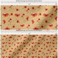 thumbnail image 2 of Soimoi Orange Cotton Poplin Fabric Text & Poppy Floral Decor Fabric Printed Yard 56 Inch Wide, 2 of 7