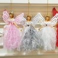 thumbnail image 4 of 3PCS Christmas Angel Plush Doll Hanging Pendant Fairy Fluffy Wing Long Skirt Angel Ornament Xmas Tree Hanging Tag Sign for Festive Home Decor Kids Gift, 4 of 6