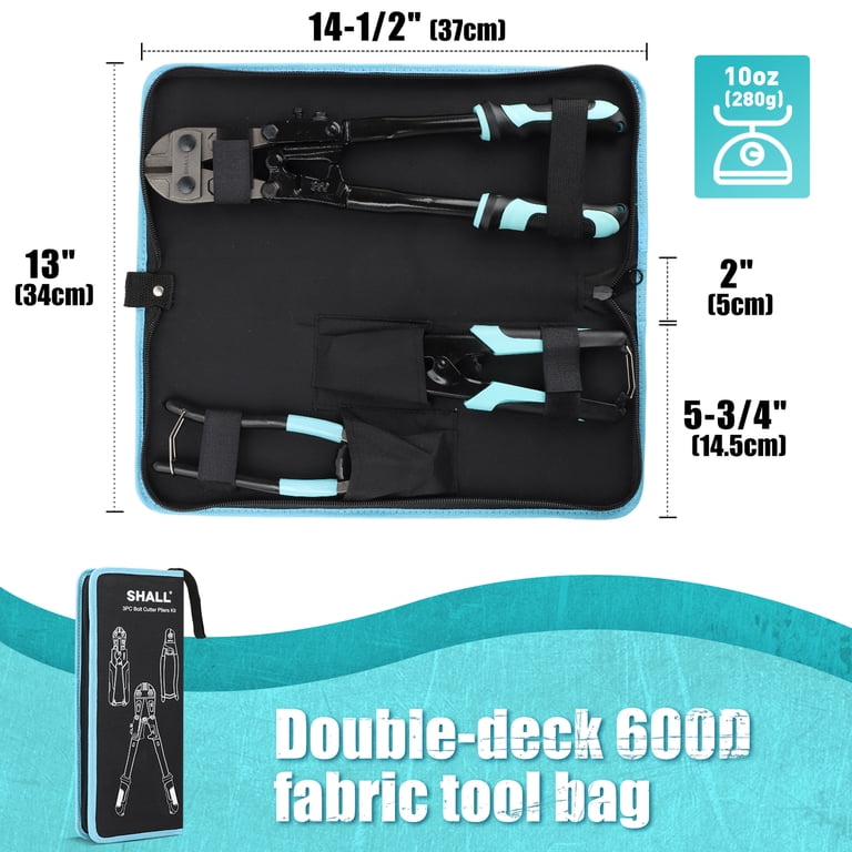 SHALL 3-Piece Bolt Cutter Set With Carrying Case photo 2