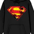 thumbnail image 7 of Superman Classic Shield Adult Black Graphic Hoodie-Medium, 7 of 7