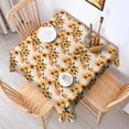 thumbnail image 2 of Beige Sunflower Pattern Square Tablecloth,Waterproof Square Table Cover,Wipeable Spillproof Washable Table Cover for Home Kitchen Party Decor 42"X42"(107x107cm), 2 of 6