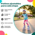 thumbnail image 2 of Patines 4 Ruedas Luz Led Ajustables Niñas Niños Estilo Quad, 2 of 8