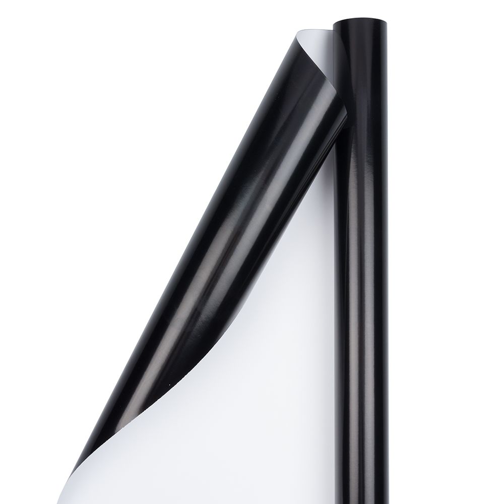 JAM Paper Black Glossy Gift Wrap Paper, 25 Sq ft., 1 per Pack