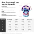thumbnail image 5 of Lsque Geometry Dash print Men's Cuban Collar Short Sleeve Shirt Summer Beachwear Casual Button Down Fashionable Vacation Leisure Shirt-XX-Large, 5 of 7