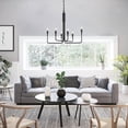 thumbnail image 3 of LNC 6-Light Matte Black Candle Chandelier for Kitchen, Dining or Living Room, 3 of 12
