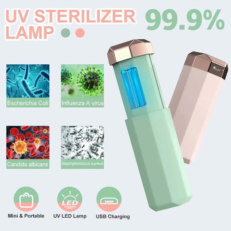 Portable UVC Germicidal Lamp Home Travel Disinfection USB UV Light sterilizer,