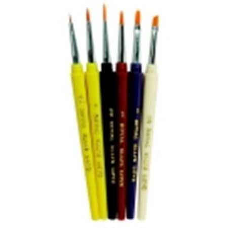 - Royal Brush Detail Golden Taklon Hair Paint Brush Set - Assorted Size, Assorted Color, Set - 6