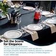thumbnail image 5 of Leading Linens 5 pc 60x84 Inch Rectangle White Polyester Tablecloths - Stain & Wrinkle Resistant Washable Dining Table Cover for Wedding Reception Banquet Party Event, 5 of 5