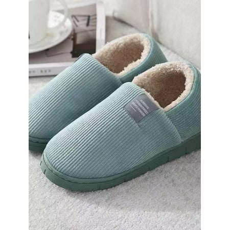 

MarinaVida Unisex Men Women Comfy Fuzzy Knit Cotton House Shoes Slippers w/Indoor Outdoor Non-slip Sole
