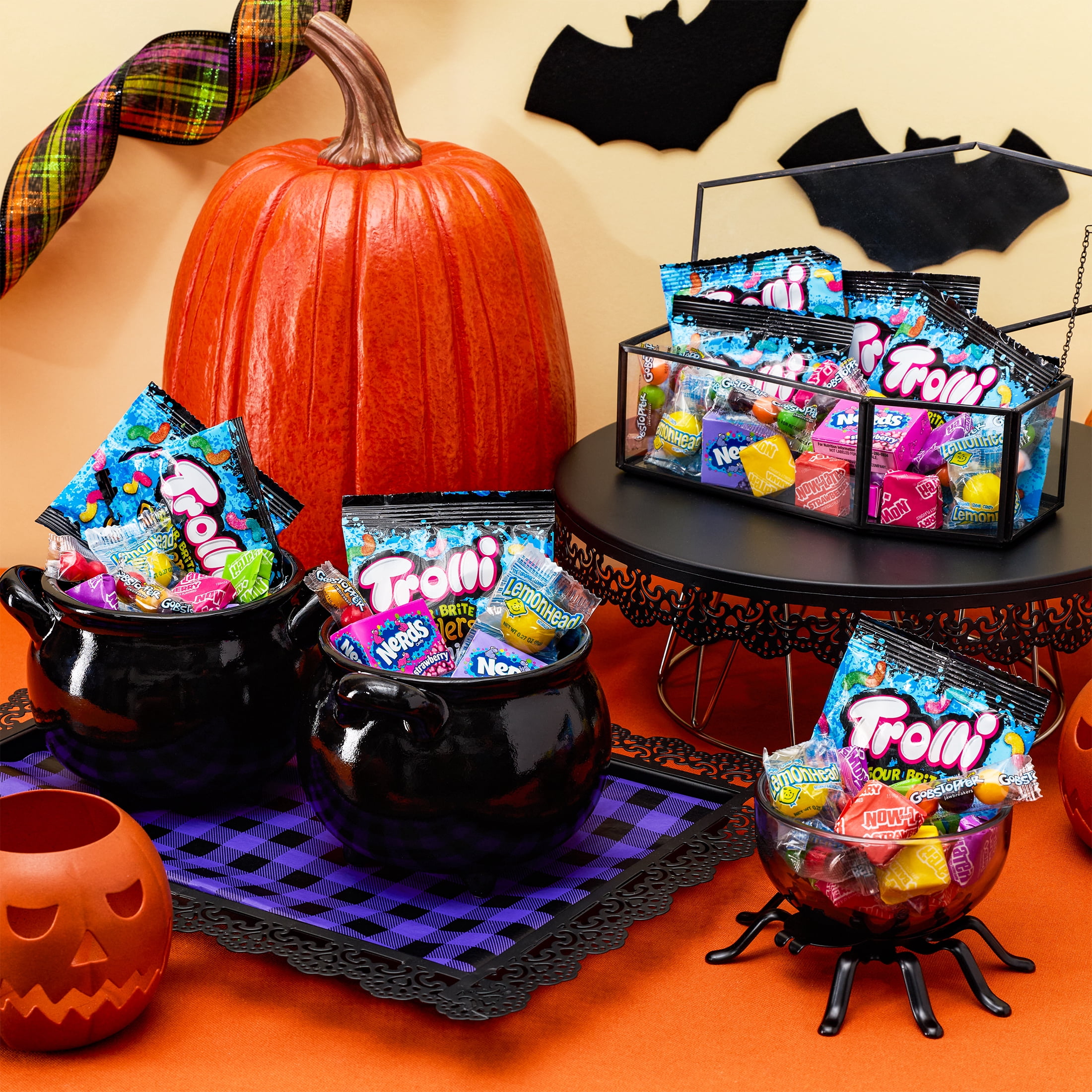 Halloween Classic Fun Trick-or-Treat Assortment with Nerds, Trolli, Now and Later, Lemonhead, Gobstoppers, 260 Pieces, Halloween Candy, 69.3 Ounces, Variety Bag