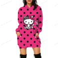 thumbnail image 1 of HELLO KITTY Chandails à Capuchon Dessin Animé Femmes Kawaii HELLO KITTY Graphique Coupe Ajustée Robe Chandails à Capuchon Drôle Unisexe Hauts Anime Chandails Femme ZR, 1 of 7