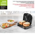 thumbnail image 4 of Starfrit Electric Sandwich Maker - Chemical Free Ceramic Non-Stick Surface &acirc;?? 2 Slice & 4 Deep Pockets To Fill &acirc;?? Indicator Light -Cool Touch Han, 4 of 8