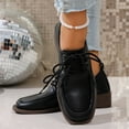 thumbnail image 7 of Xucatan Women's British Style Leather Loafers, Fashion Lace-Up Low Top Shoes with Mid Heel, Comfortable Casual & Dressy Oxfords for Women Gift, 7 of 7