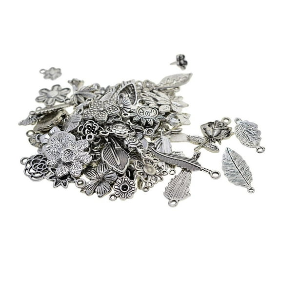 Jewelry Making charms Mixed Smooth Metal Charms Pendants DIY Necklace Bracelet Jewelry Making and Crafting, 100 Grams