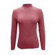 thumbnail image 5 of Suéter de cuello redondo para mujer, blusa informal de poliéster con mangas largas y base de color liso, 5 of 6